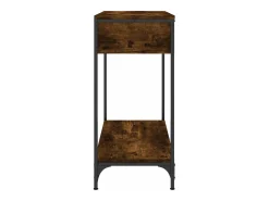 Mesa consola madera de ingeniería roble ahumado 75x34,5x75 cm