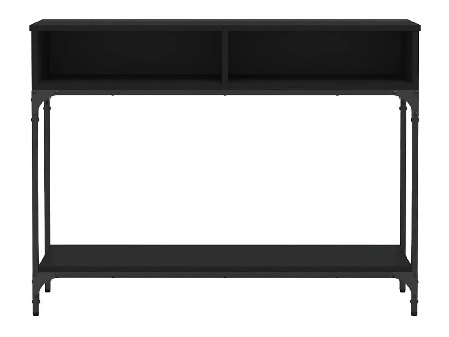 Mesa consola madera de ingeniería negra 100x30,5x75 cm ES229524