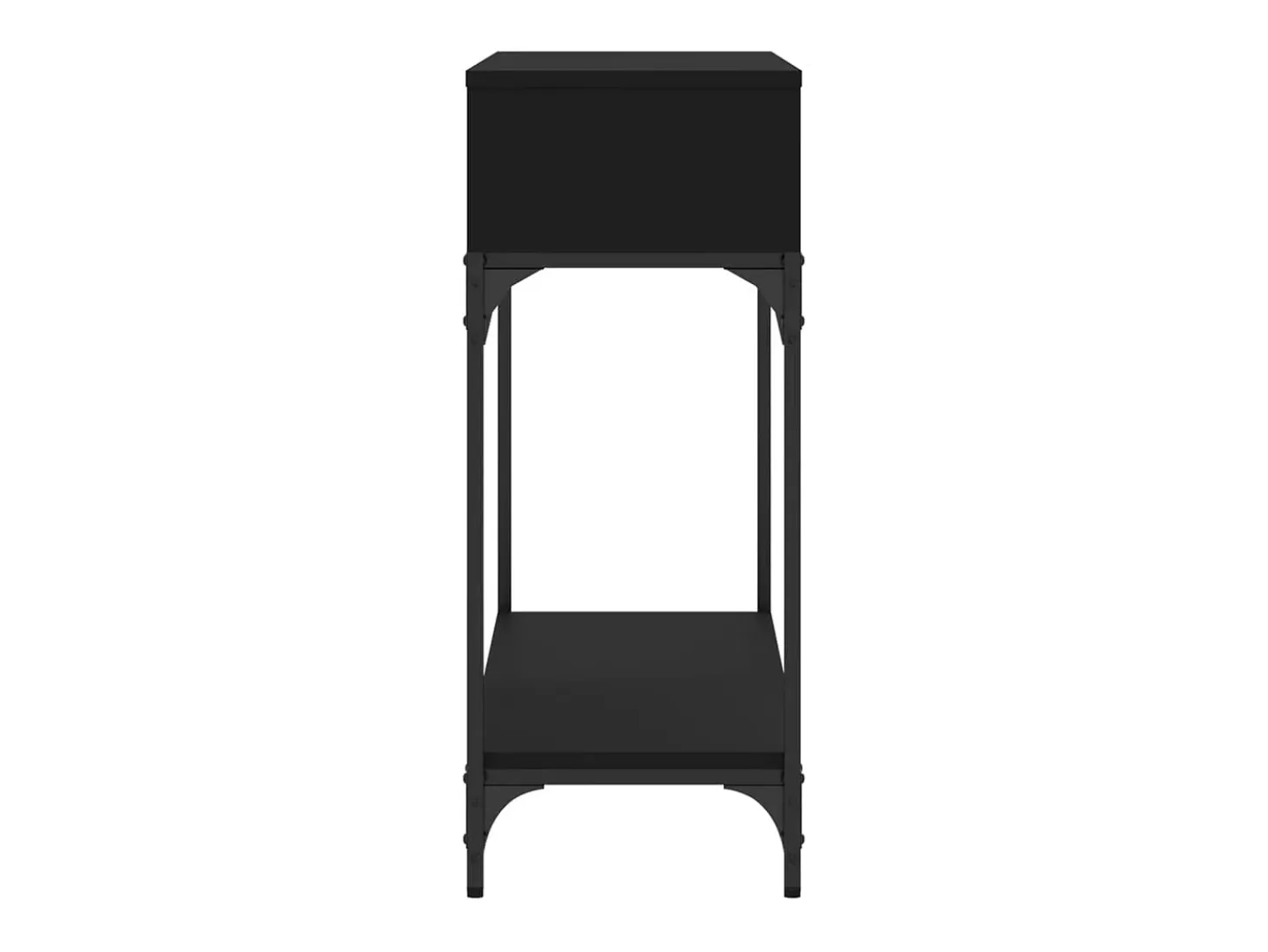 Mesa consola madera de ingeniería negra 100x30,5x75 cm ES229524