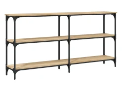 Mesa consola madera de ingeniería roble Sonoma 150x29x75 cm