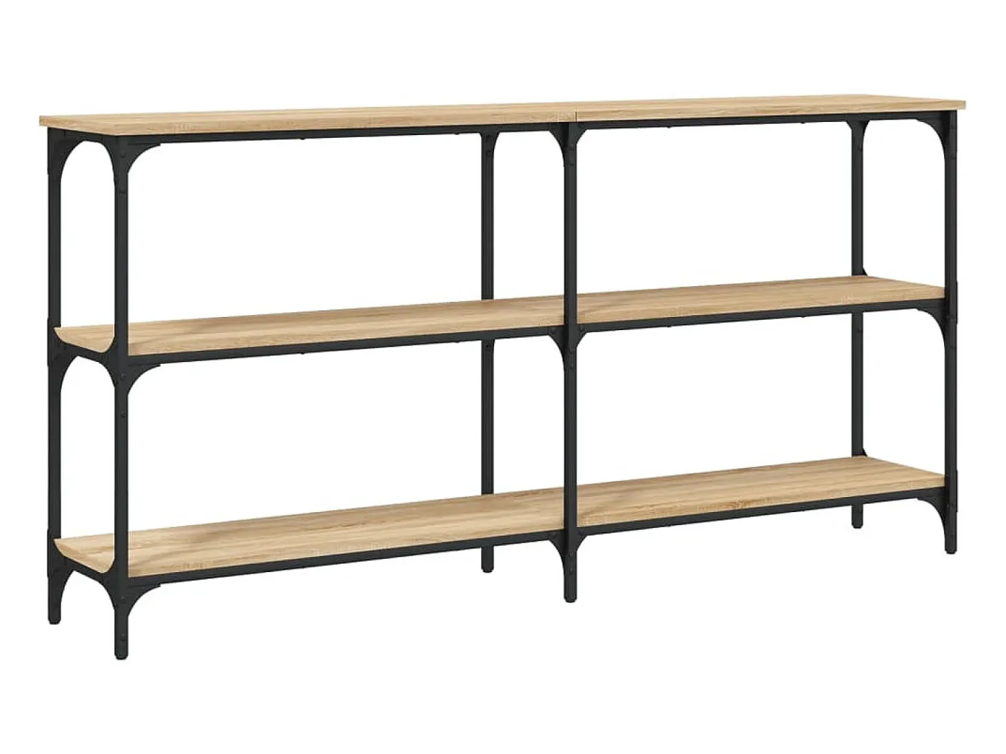 Mesa consola madera de ingeniería roble Sonoma 150x29x75 cm