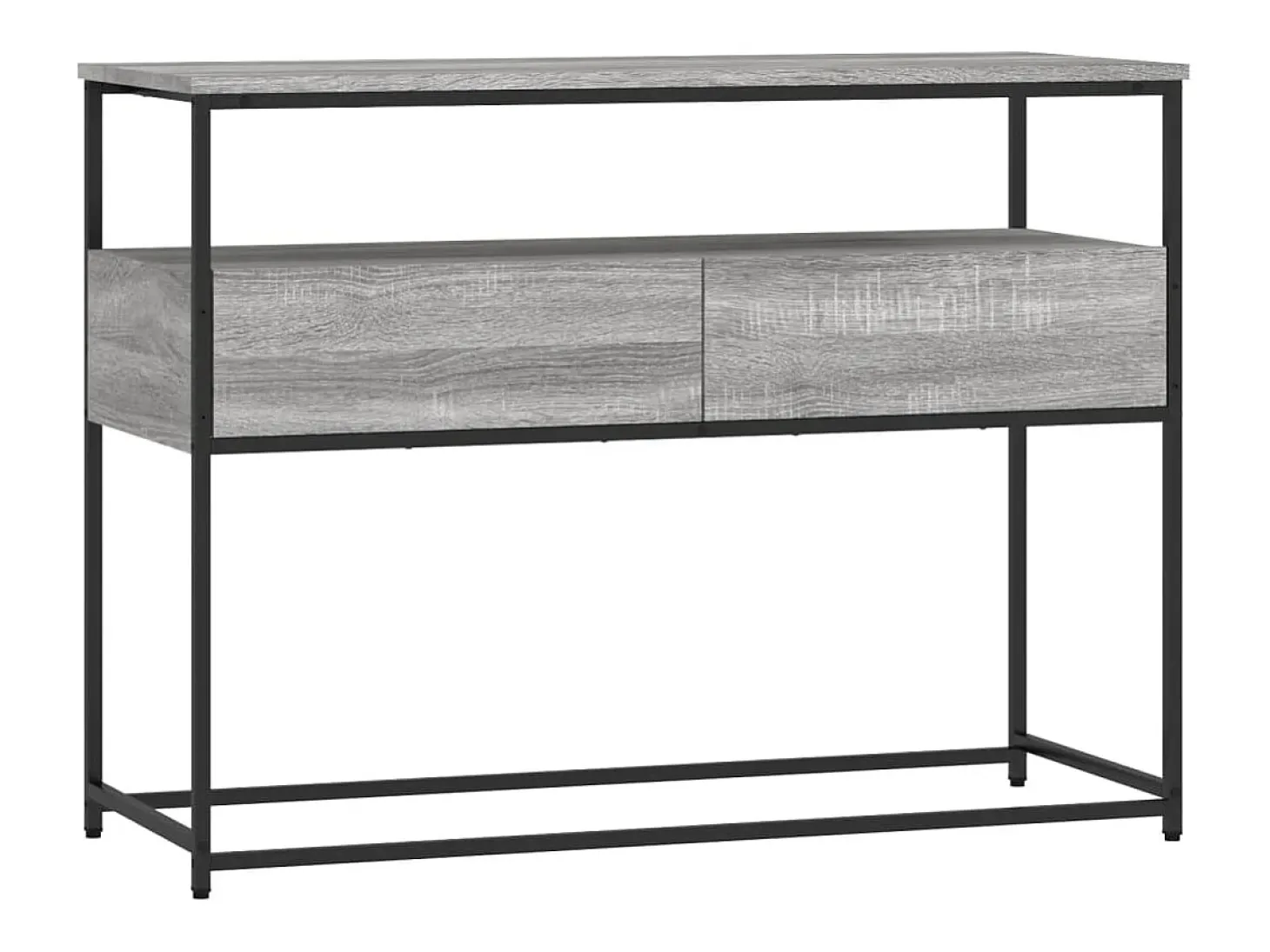 Mesa consola madera de ingeniería gris Sonoma 100x40x75 cm