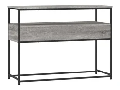 Mesa consola madera de ingeniería gris Sonoma 100x40x75 cm