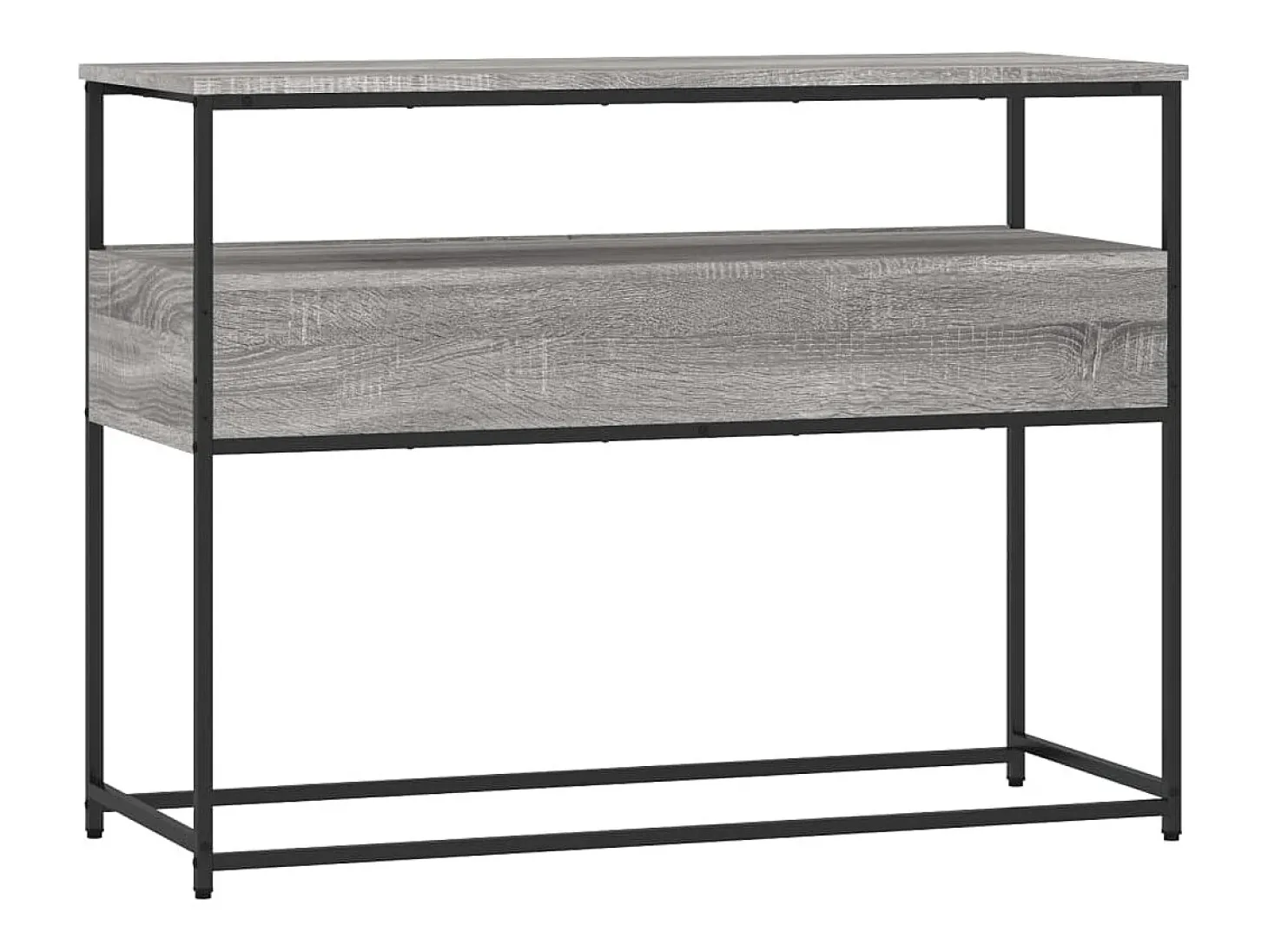 Mesa consola madera de ingeniería gris Sonoma 100x40x75 cm
