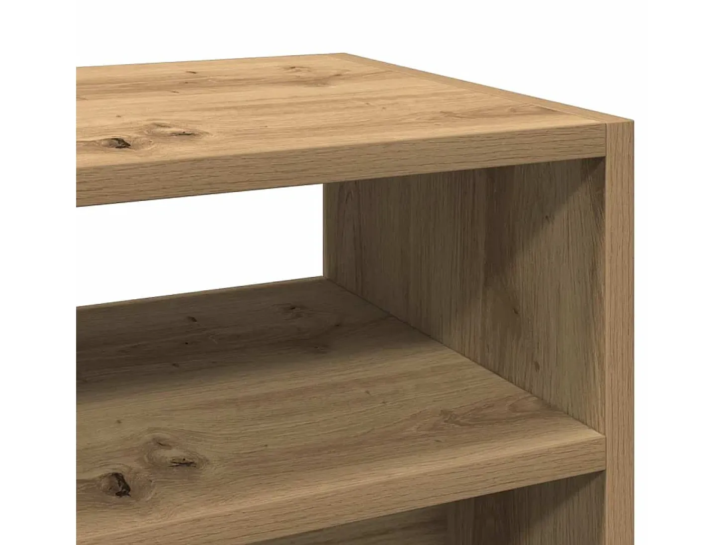 Mesa consola madera de ingeniería roble artesanal 78x30x80 cm