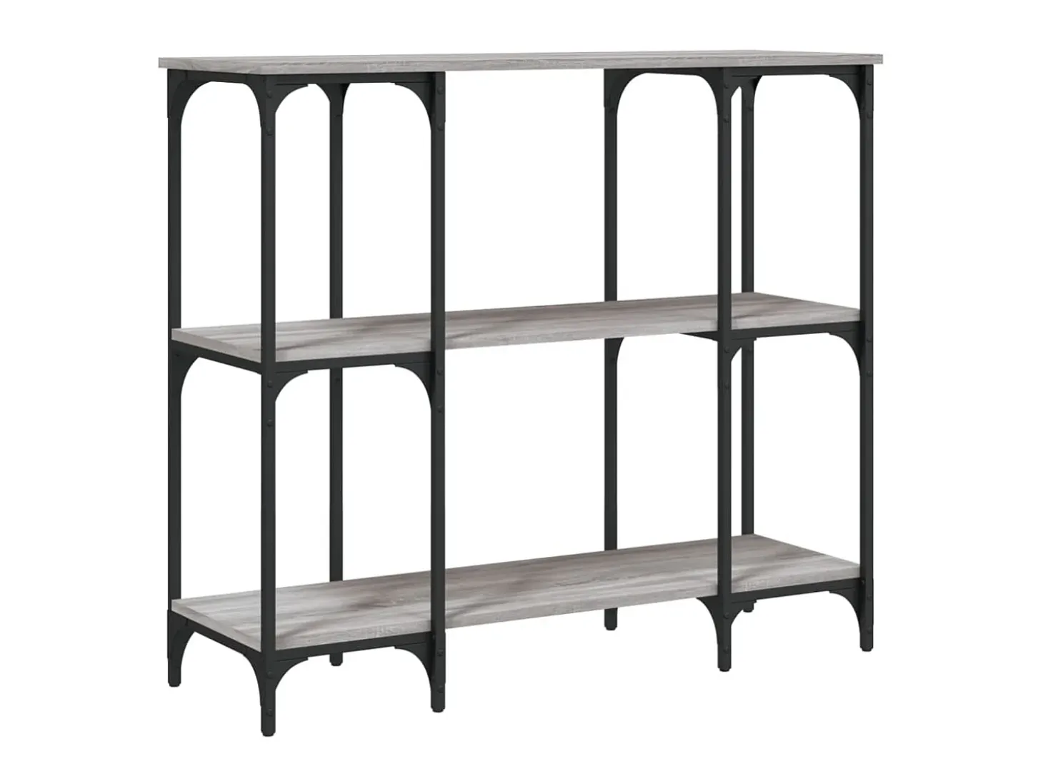 Mesa consola madera de ingeniería gris Sonoma 102x35x90 cm ES613263