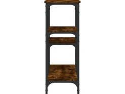 Mesa consola madera de ingeniería roble ahumado 102x29x75 cm ES893402
