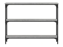 Mesa consola madera de ingeniería gris Sonoma 100x22,5x75 cm ES124899