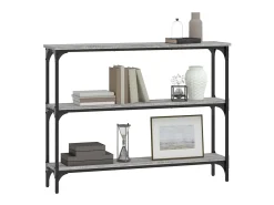 Mesa consola madera de ingeniería gris Sonoma 100x22,5x75 cm ES124899