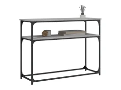 Mesa consola madera de ingeniería gris Sonoma 100x35,5x75 cm ES416692