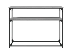 Mesa consola madera de ingeniería gris Sonoma 100x35,5x75 cm ES416692