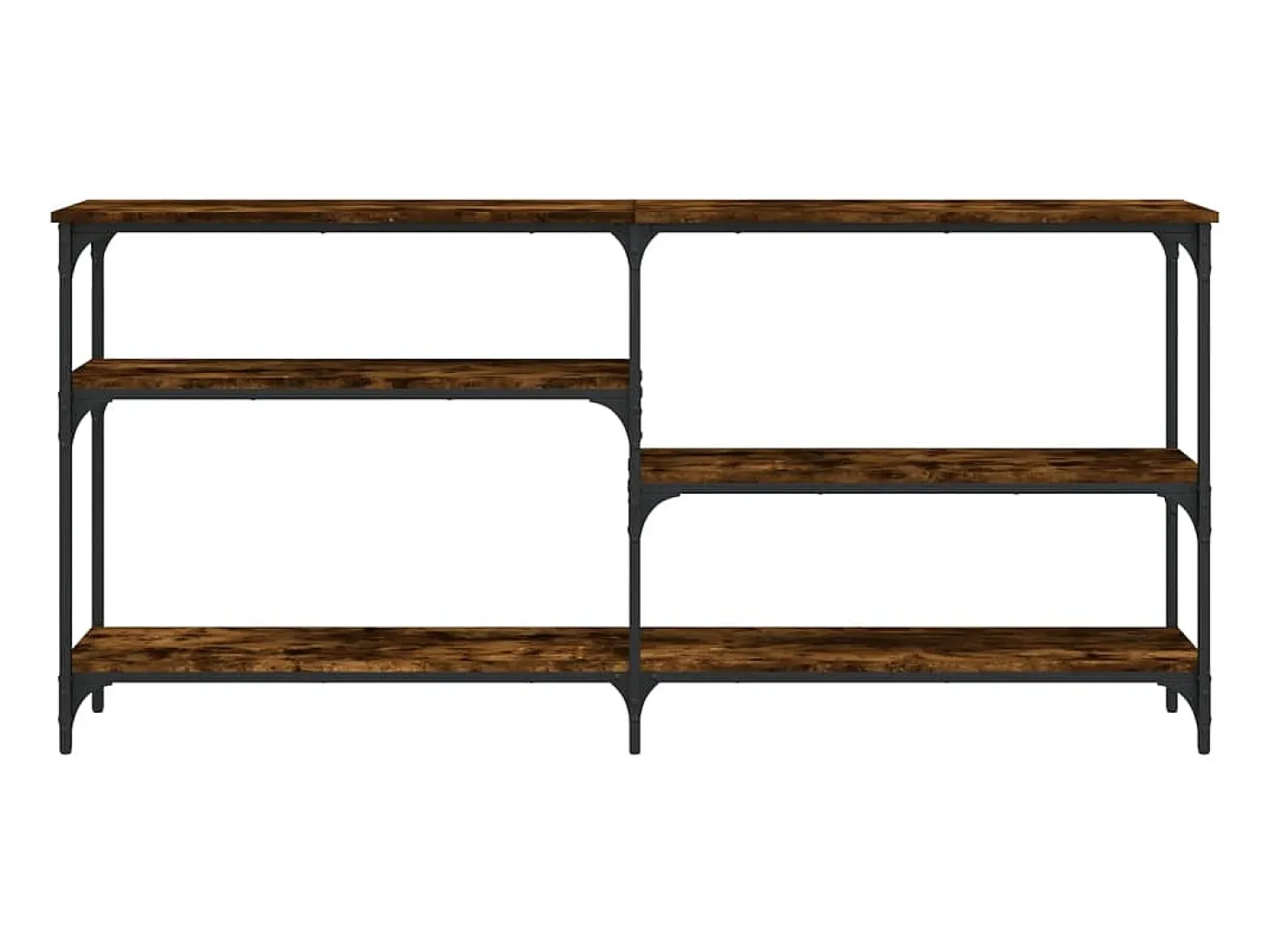 Mesa consola madera de ingeniería roble ahumado 160x29x75 cm