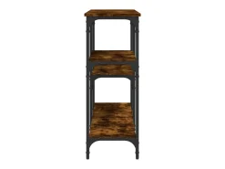 Mesa consola madera de ingeniería roble ahumado 160x29x75 cm