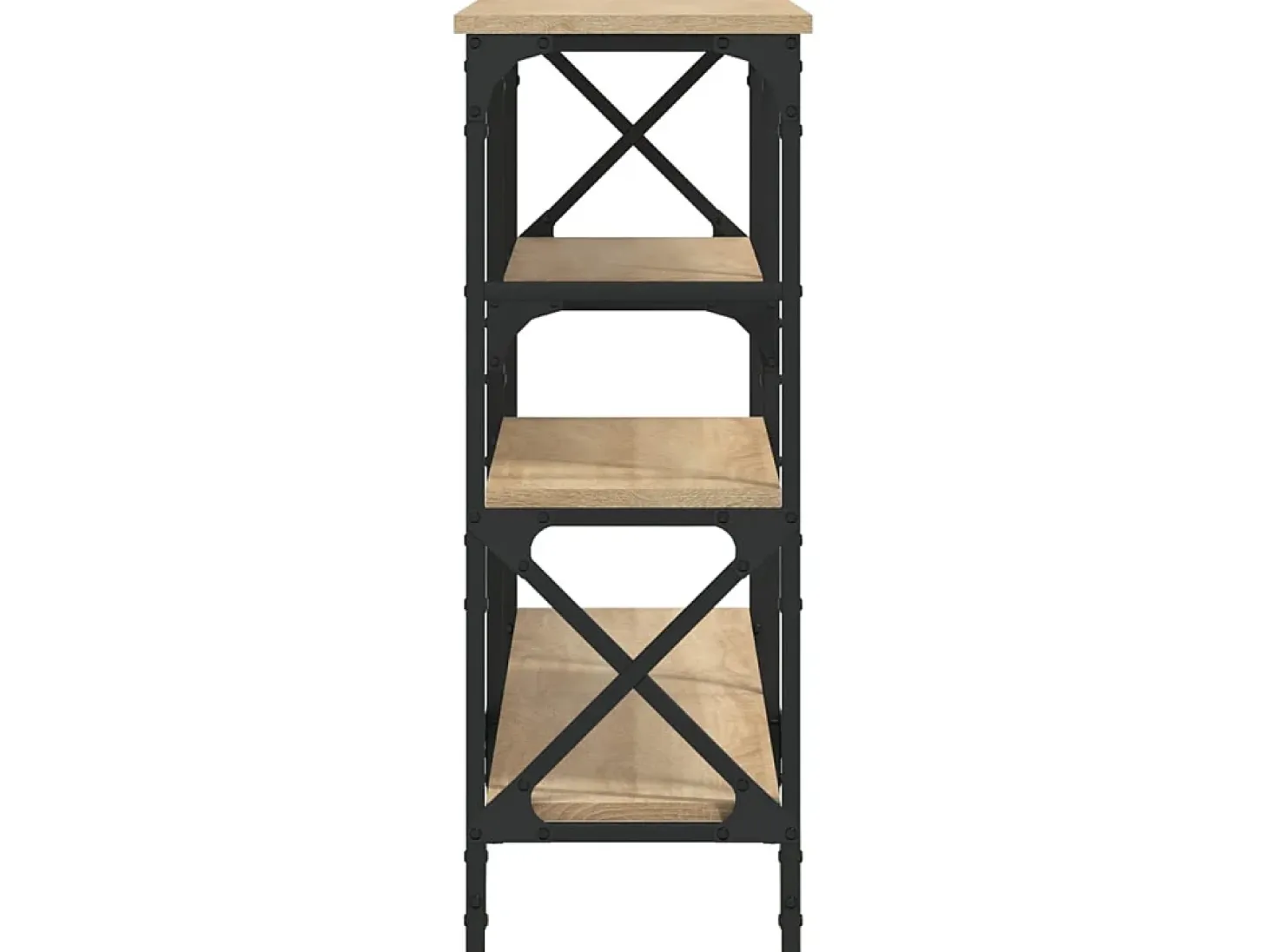 Mesa consola madera de ingeniería roble Sonoma 150x29x76,5 cm ES274372