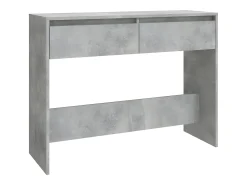 Mesa consola madera de ingeniería gris hormigón 100x35x76,5 cm ES363858