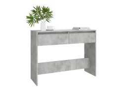 Mesa consola madera de ingeniería gris hormigón 100x35x76,5 cm ES363858