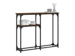 Mesa consola madera de ingeniería marrón roble 90x22,5x75 cm ES428258