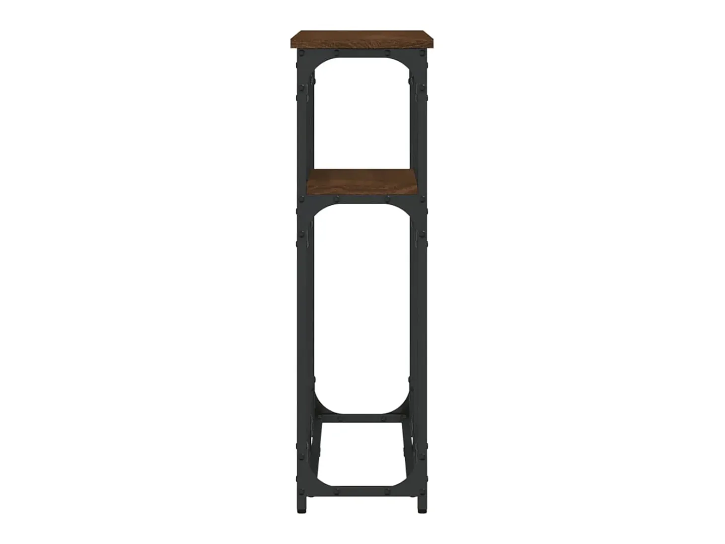 Mesa consola madera de ingeniería marrón roble 90x22,5x75 cm ES428258