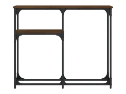 Mesa consola madera de ingeniería marrón roble 90x22,5x75 cm ES428258