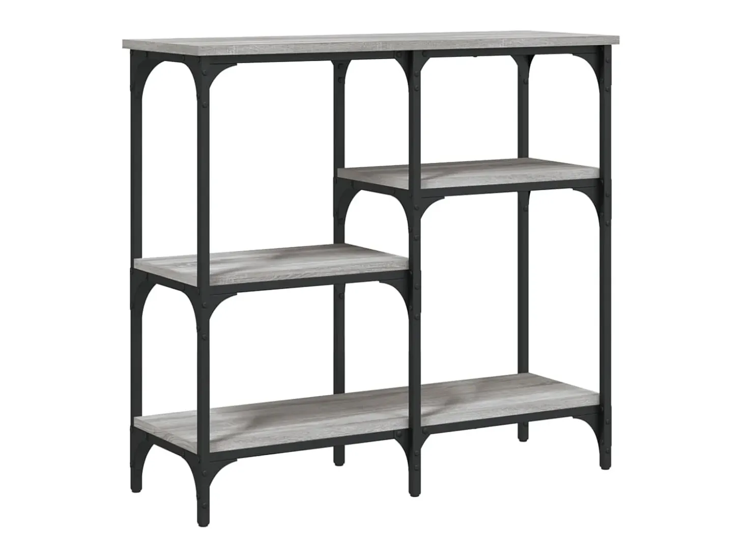 Mesa consola madera de ingeniería gris Sonoma 80x29x75 cm