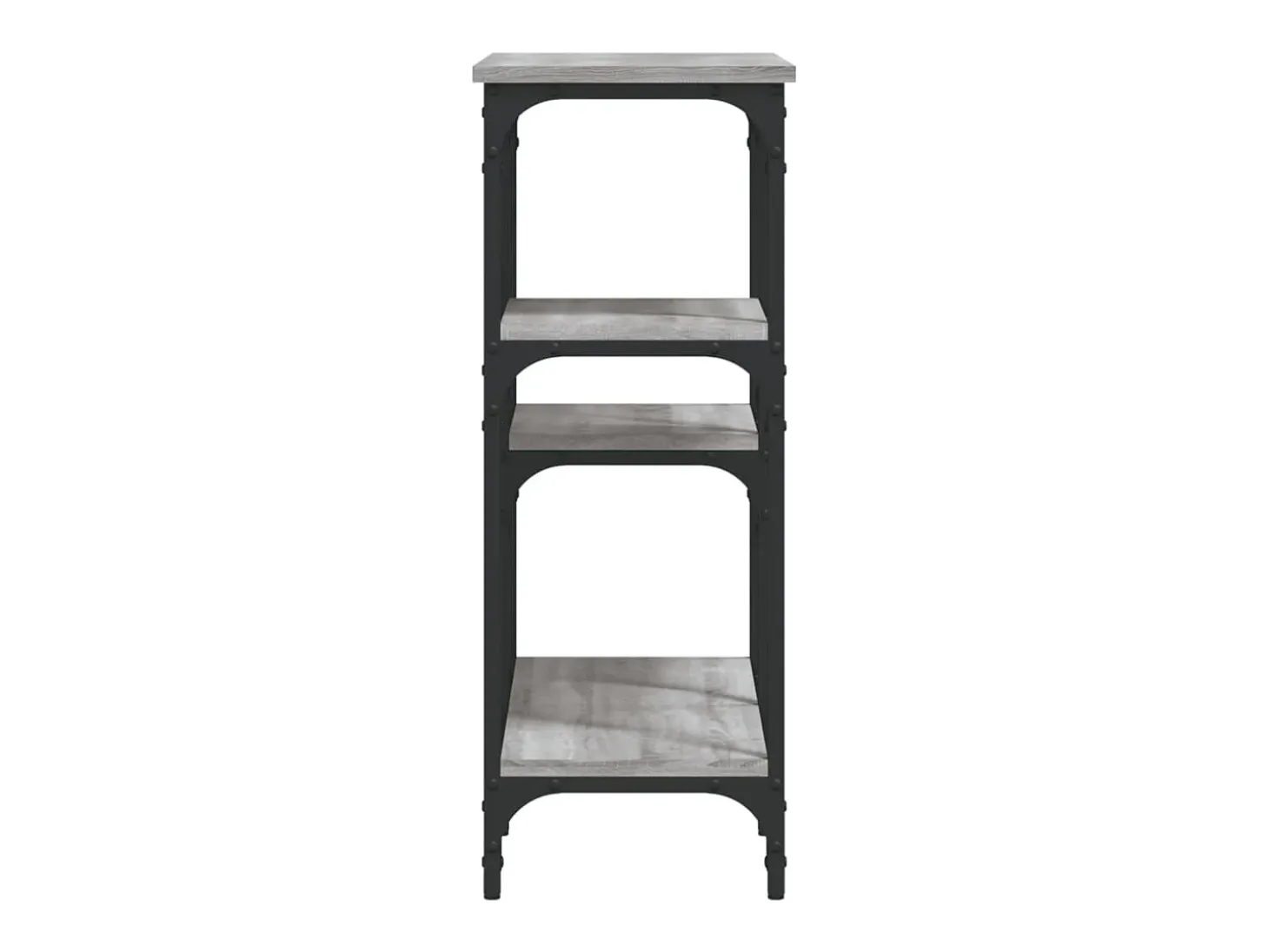 Mesa consola madera de ingeniería gris Sonoma 80x29x75 cm