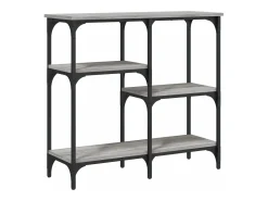 Mesa consola madera de ingeniería gris Sonoma 80x29x75 cm
