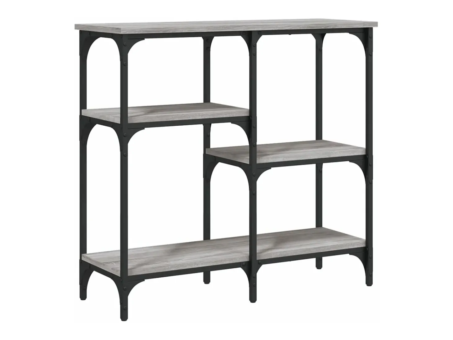 Mesa consola madera de ingeniería gris Sonoma 80x29x75 cm