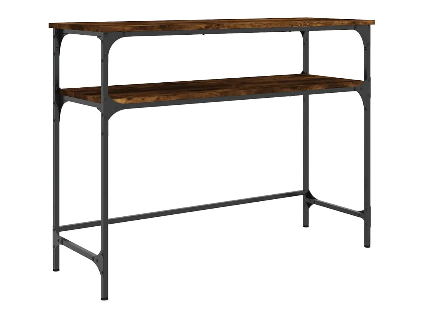 Mesa consola madera de ingeniería roble ahumado 100x35,5x75 cm