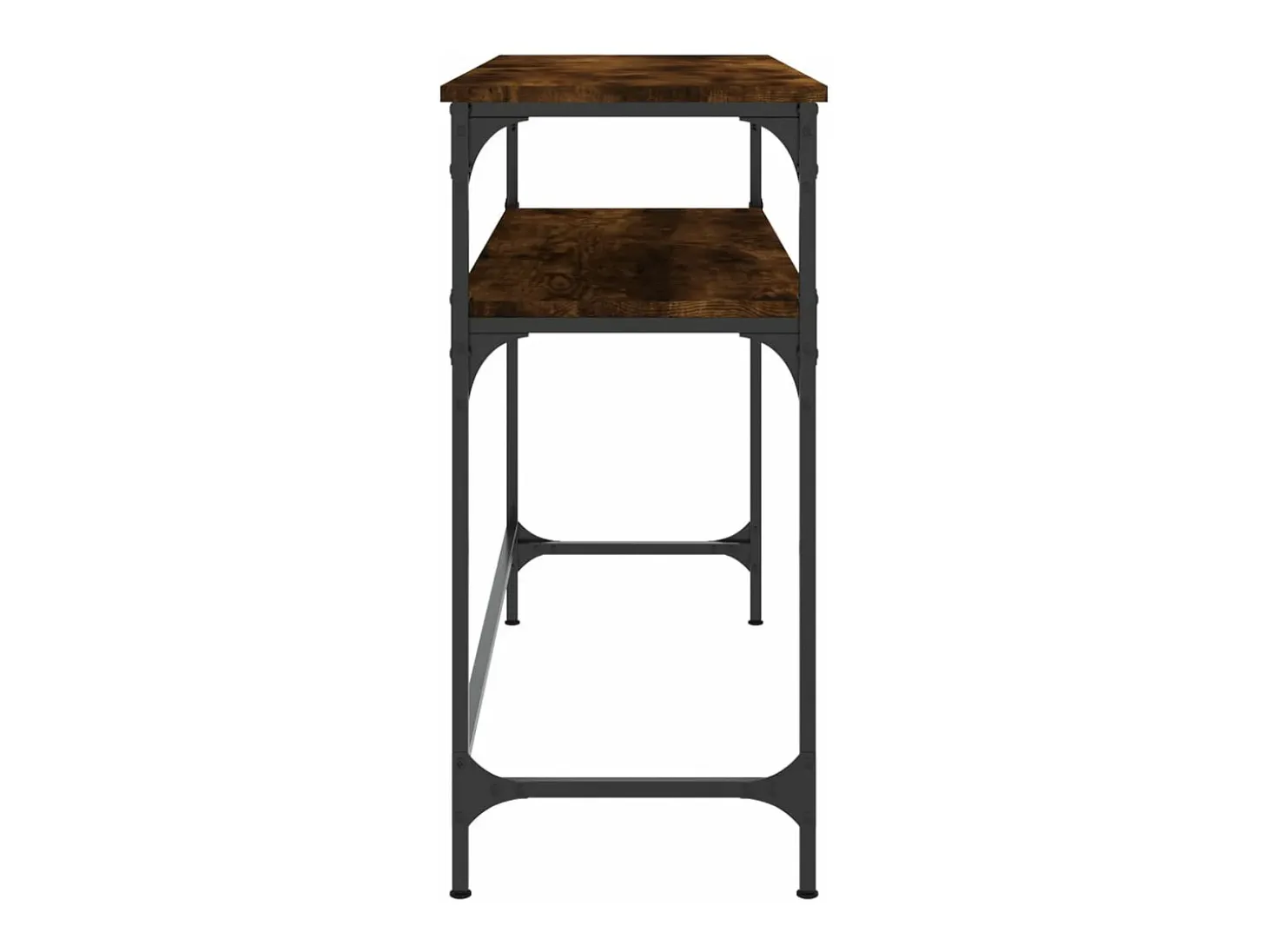 Mesa consola madera de ingeniería roble ahumado 100x35,5x75 cm