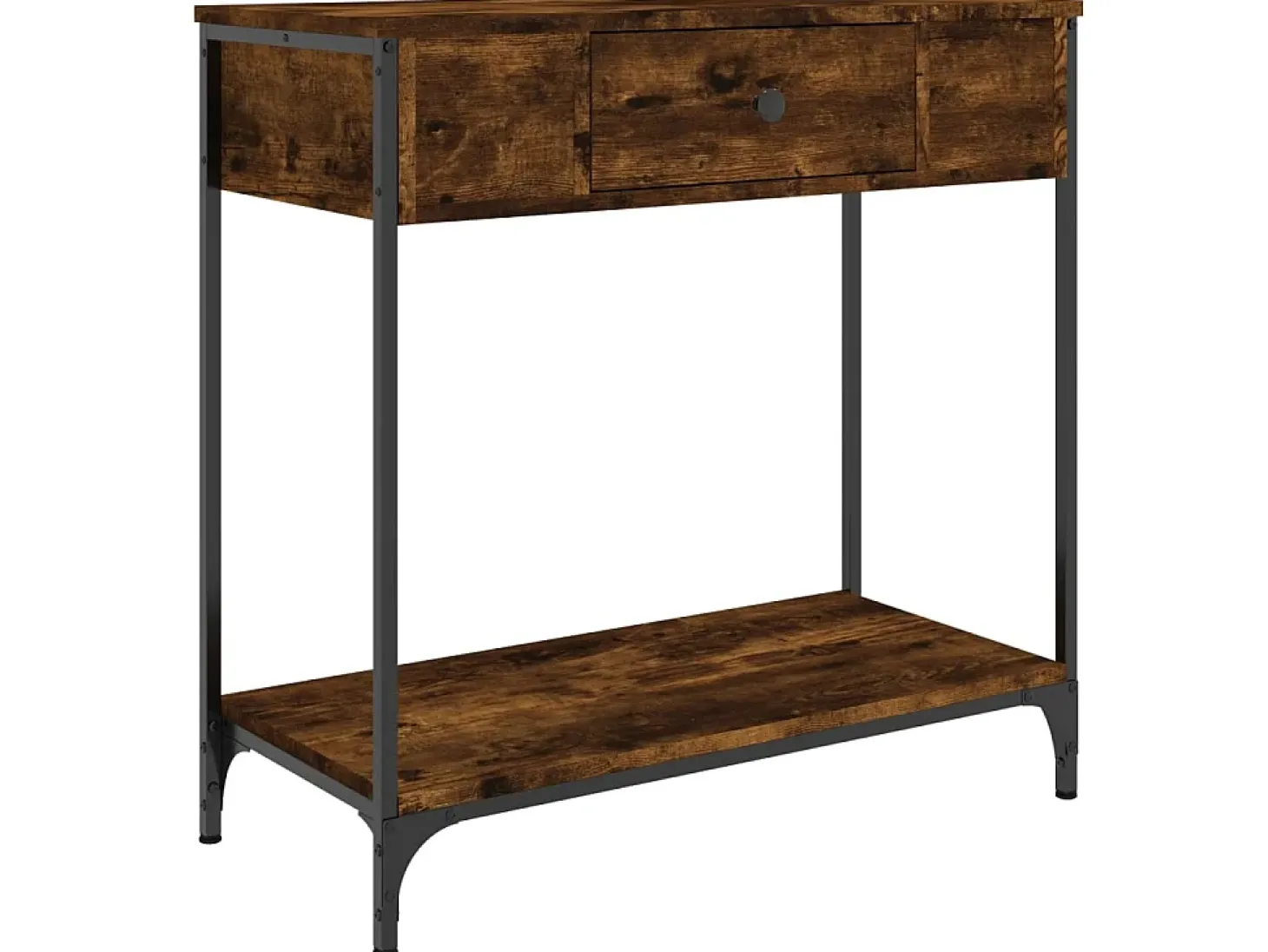 Mesa consola madera de ingeniería roble ahumado 75x34,5x75 cm ES698728