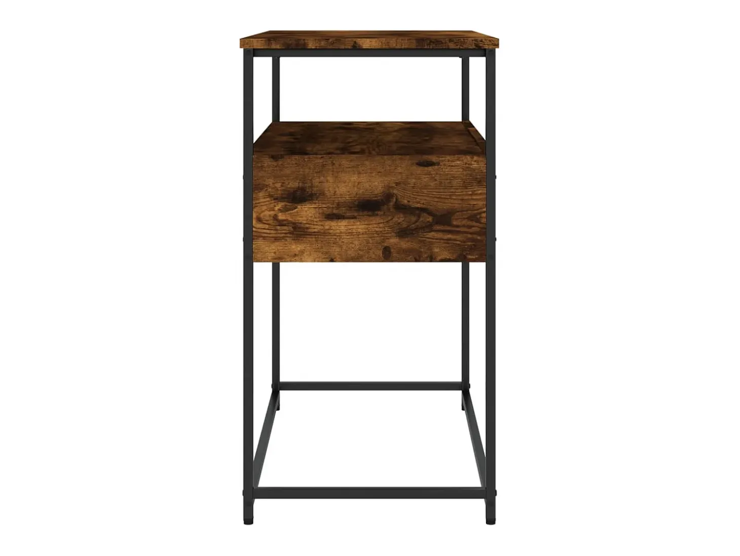 Mesa consola madera de ingeniería roble ahumado 75x40x75 cm