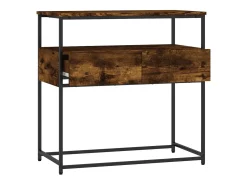 Mesa consola madera de ingeniería roble ahumado 75x40x75 cm