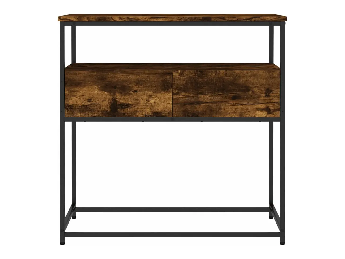 Mesa consola madera de ingeniería roble ahumado 75x40x75 cm