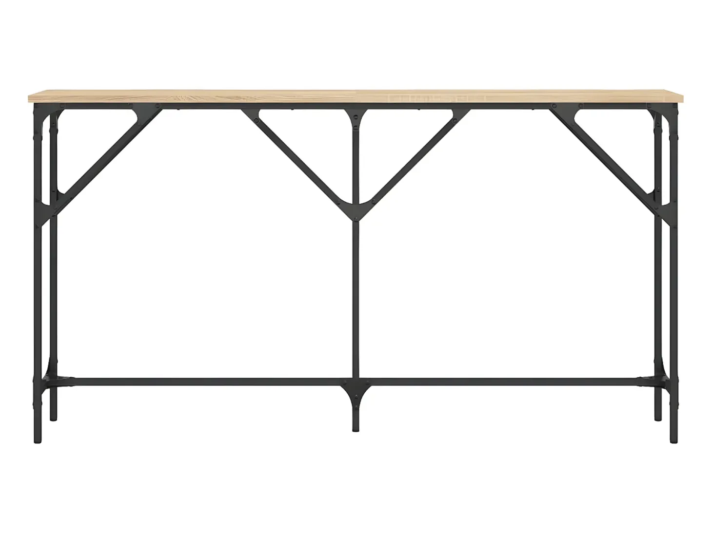 Mesa consola madera de ingeniería roble Sonoma 140x23x75 cm ES146133