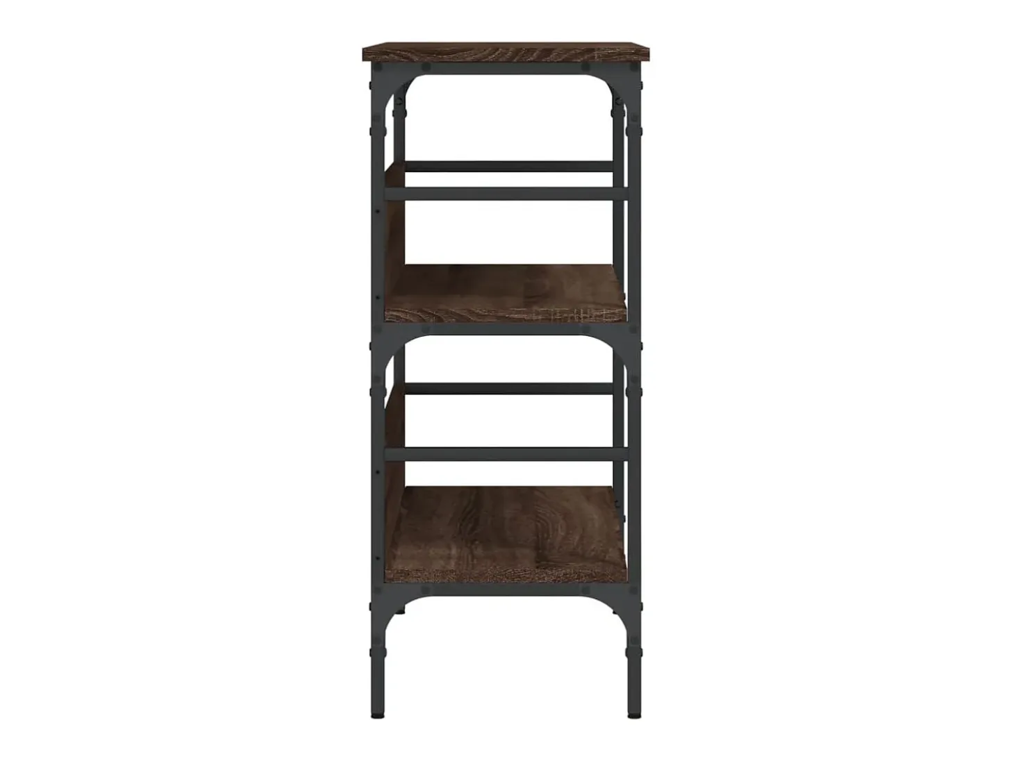 Mesa consola madera de ingeniería marrón roble 75x32x75 cm