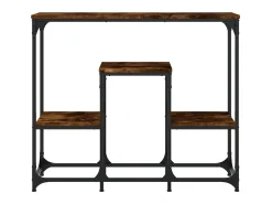 Mesa consola madera de ingeniería roble ahumado 89,5x28x76 cm ES520776