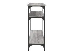 Mesa consola madera de ingeniería gris Sonoma 100x29x75 cm