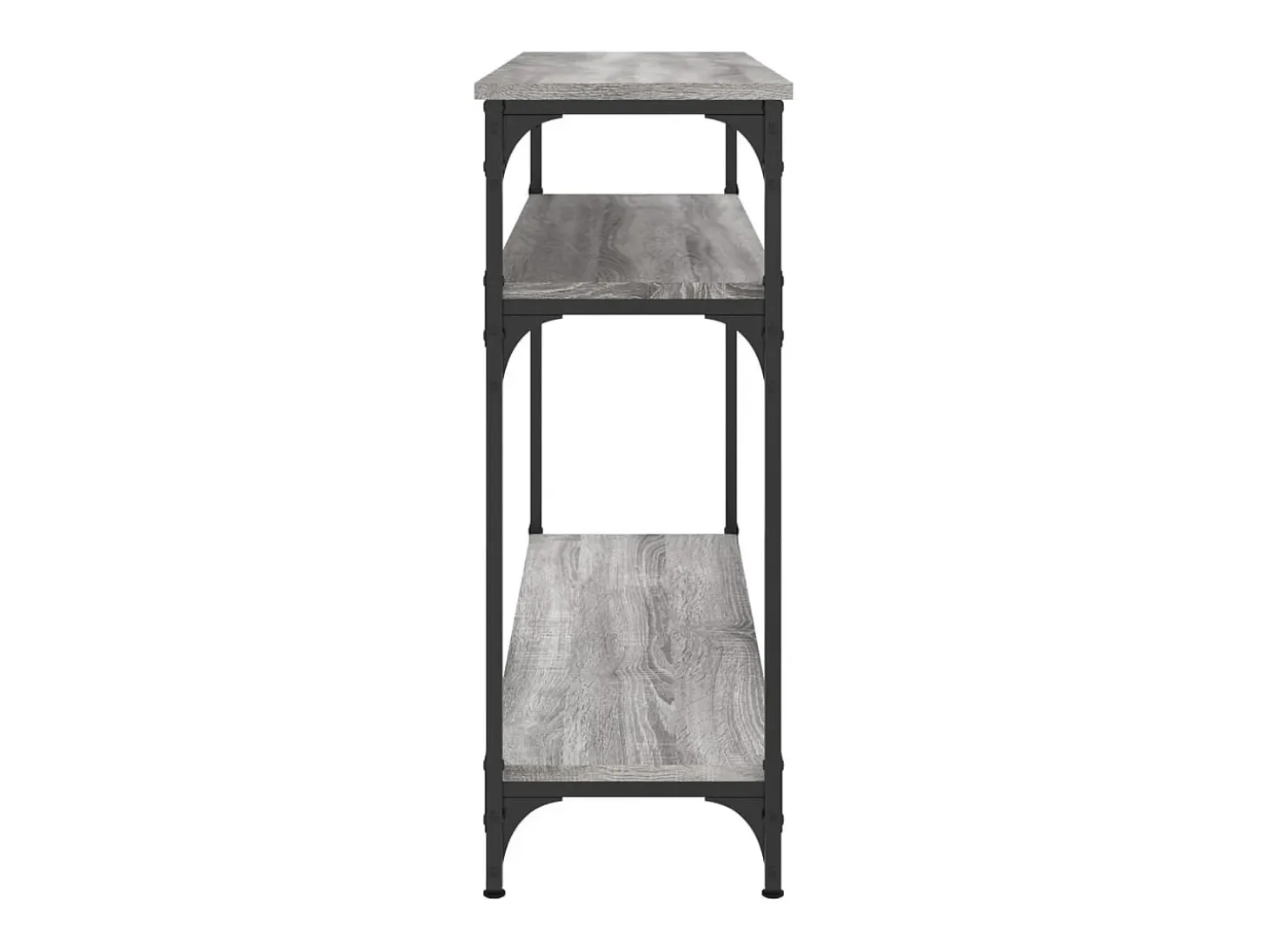 Mesa consola madera de ingeniería gris Sonoma 100x29x75 cm