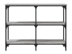 Mesa consola madera de ingeniería gris Sonoma 100x29x75 cm ES790014