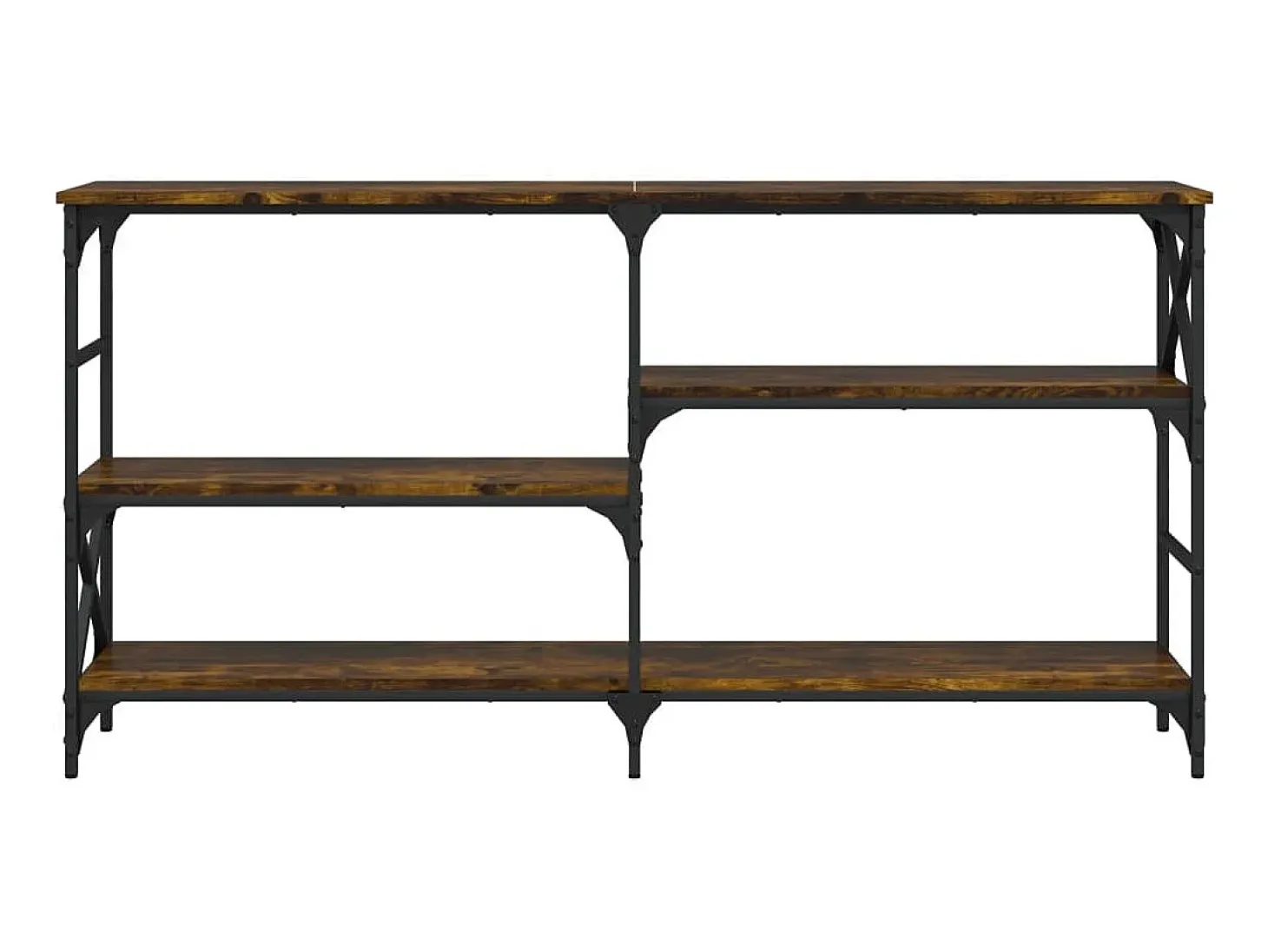 Mesa consola madera de ingeniería roble ahumado 150x29x76,5 cm ES919884