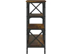 Mesa consola madera de ingeniería roble ahumado 150x29x76,5 cm ES919884