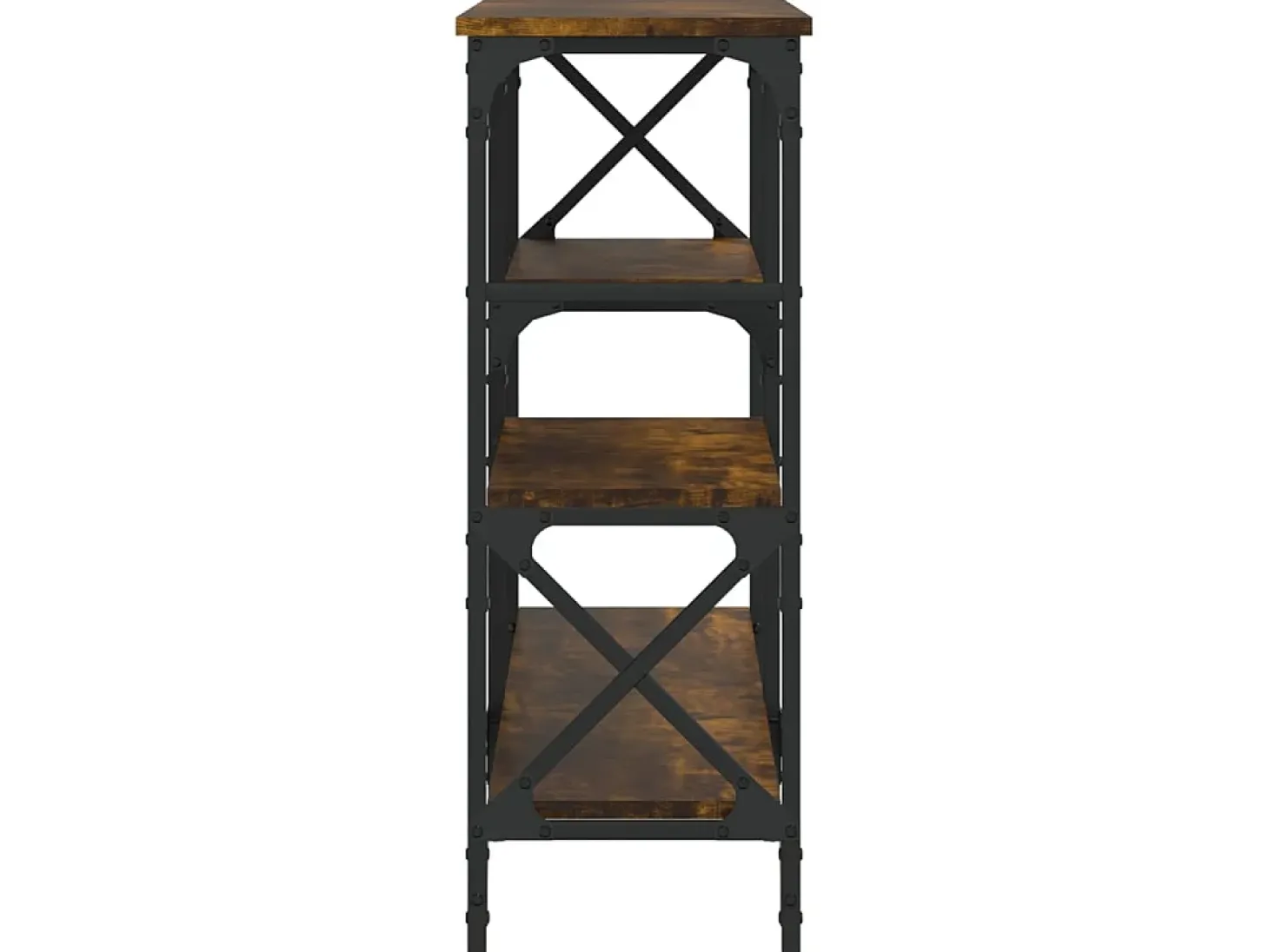 Mesa consola madera de ingeniería roble ahumado 150x29x76,5 cm ES919884
