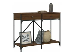 Mesa consola madera de ingeniería marrón roble 100x39x78,5 cm