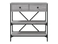Mesa consola madera de ingeniería gris Sonoma 75x34,5x75 cm