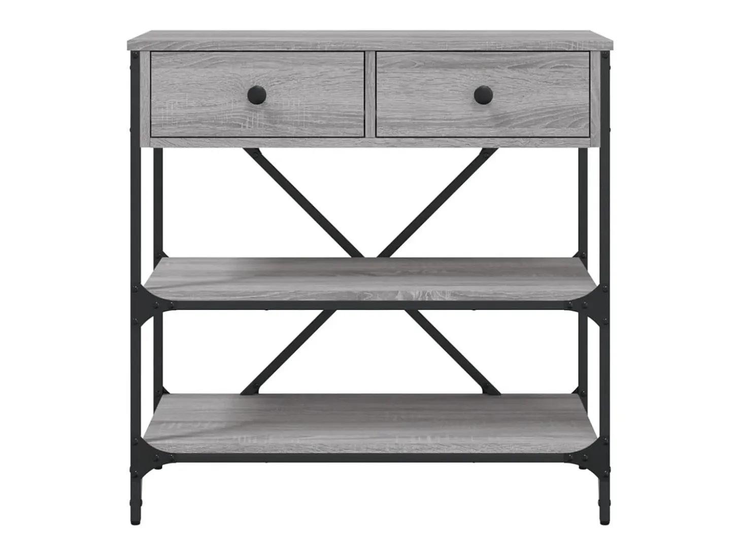Mesa consola madera de ingeniería gris Sonoma 75x34,5x75 cm