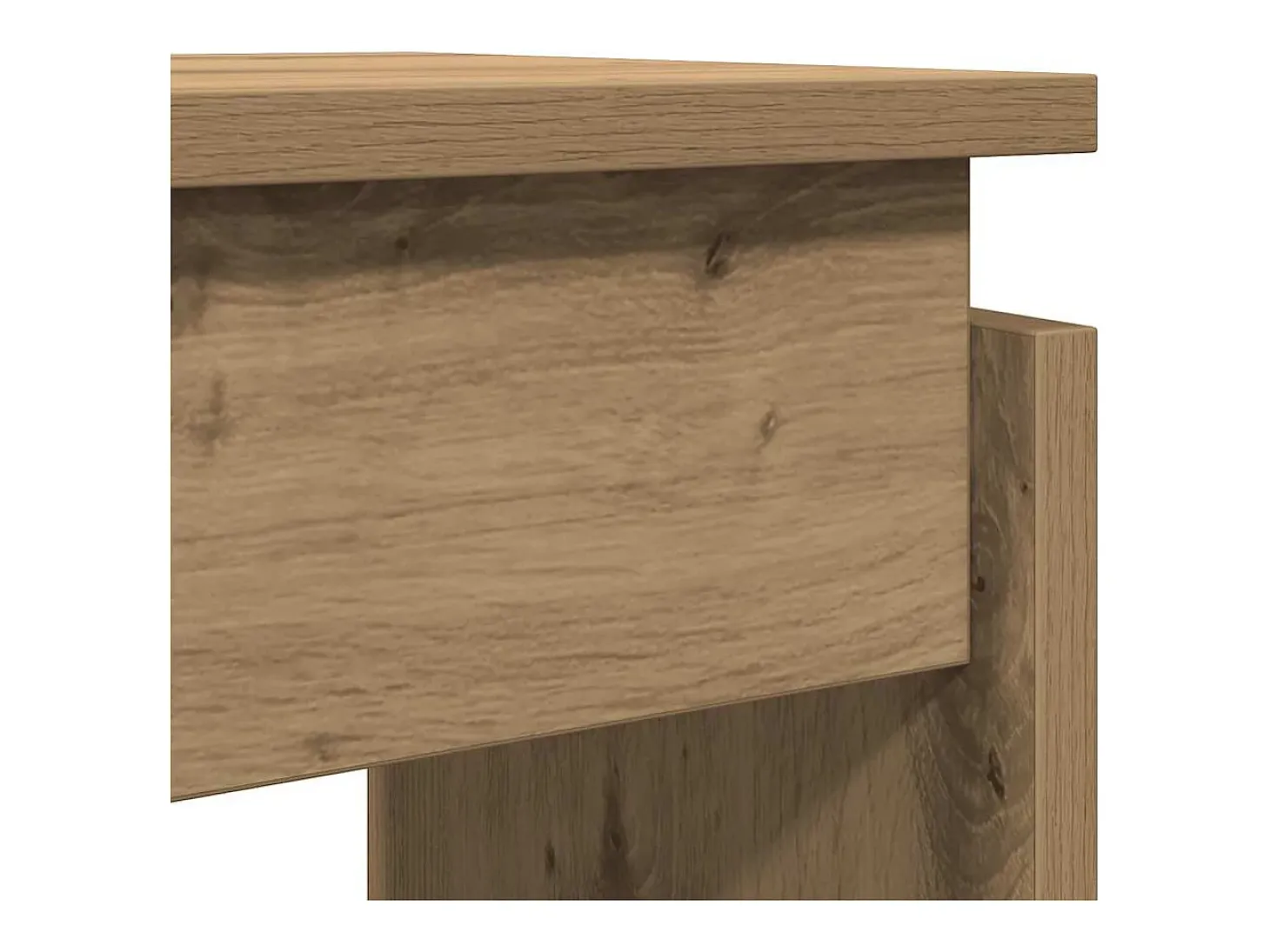 Mesa consola madera de ingeniería roble artesanal 102x30x80 cm