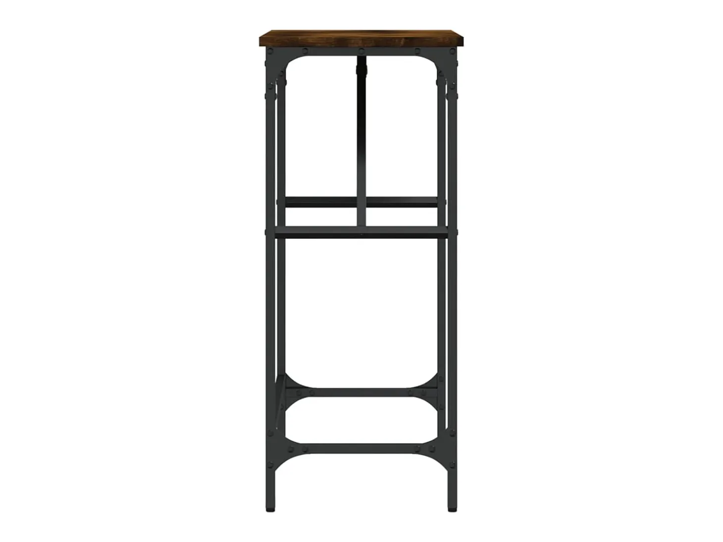 Mesa consola madera de ingeniería roble ahumado 75x32x75 cm