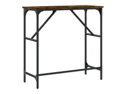Mesa consola madera de ingeniería roble ahumado 75x32x75 cm