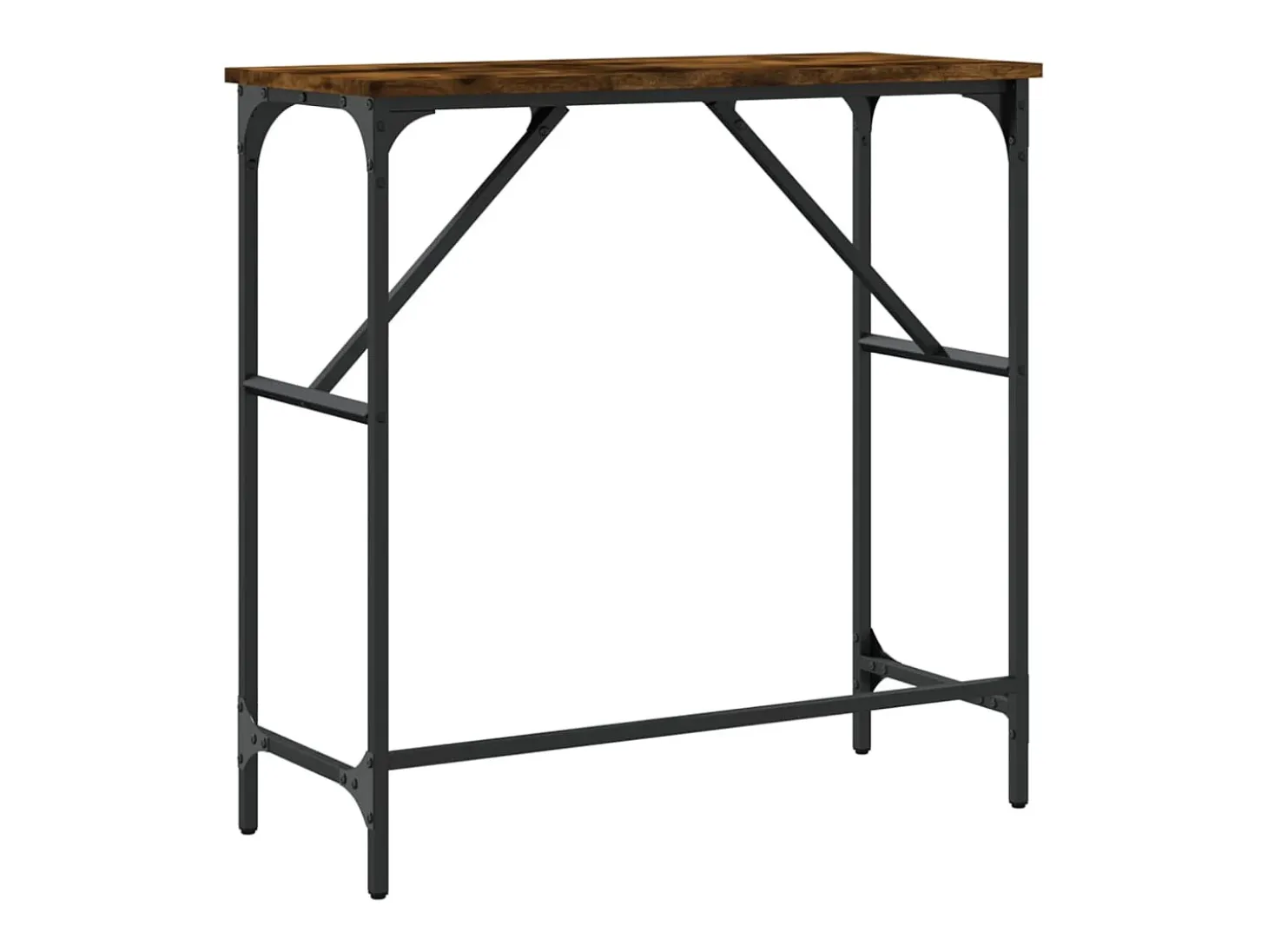 Mesa consola madera de ingeniería roble ahumado 75x32x75 cm