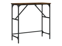 Mesa consola madera de ingeniería roble ahumado 75x32x75 cm